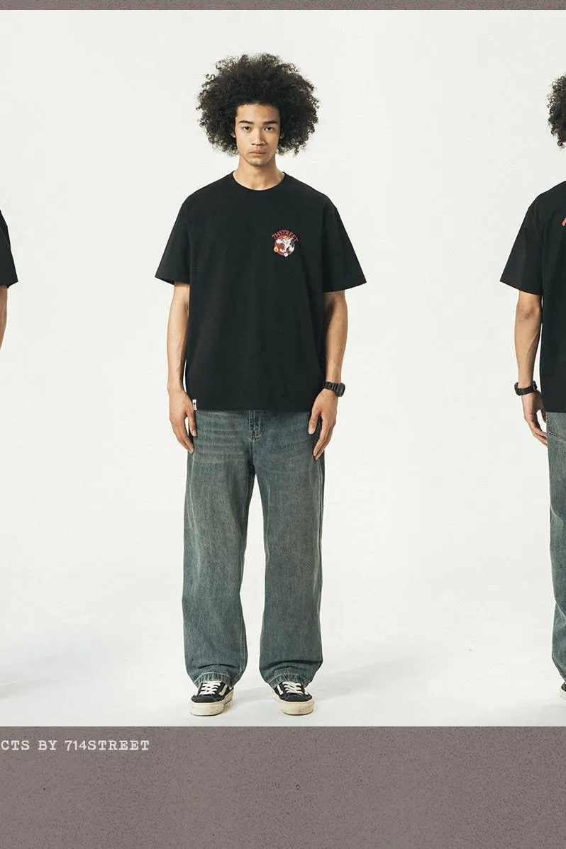 714STREET バックプリントドラゴンT 714ST035