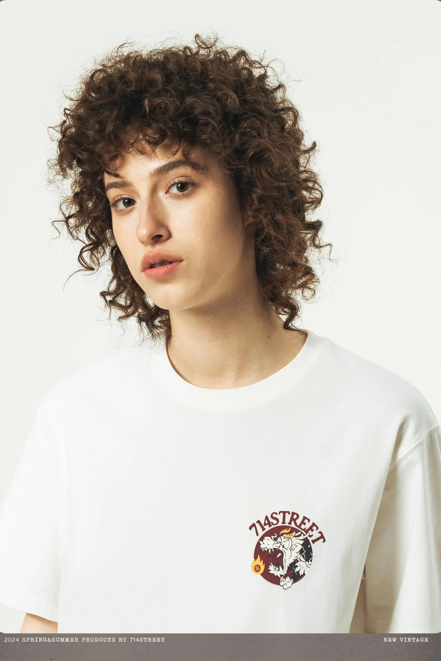 714STREET バックプリントドラゴンT 714ST035