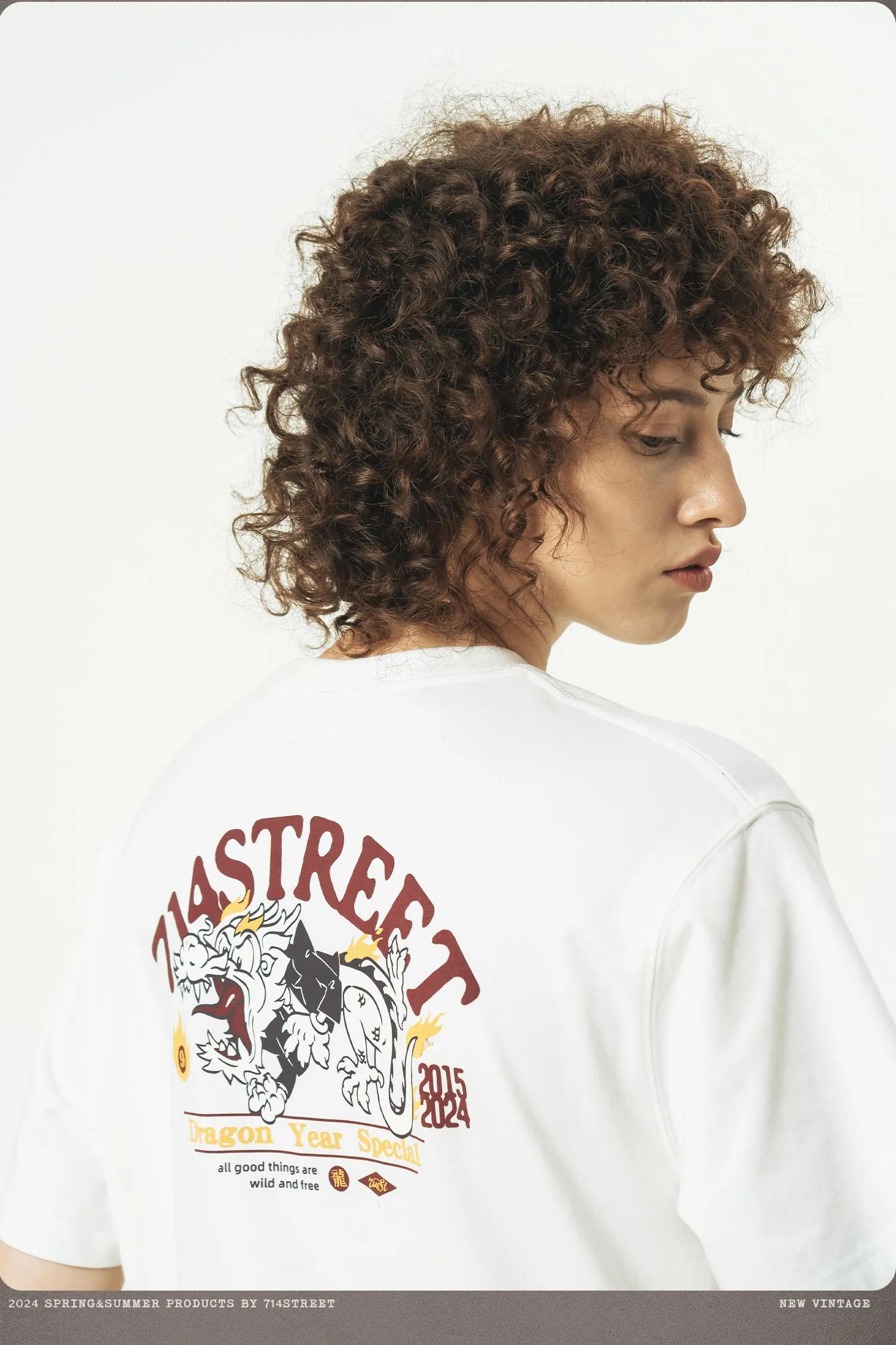 714STREET バックプリントドラゴンT 714ST035