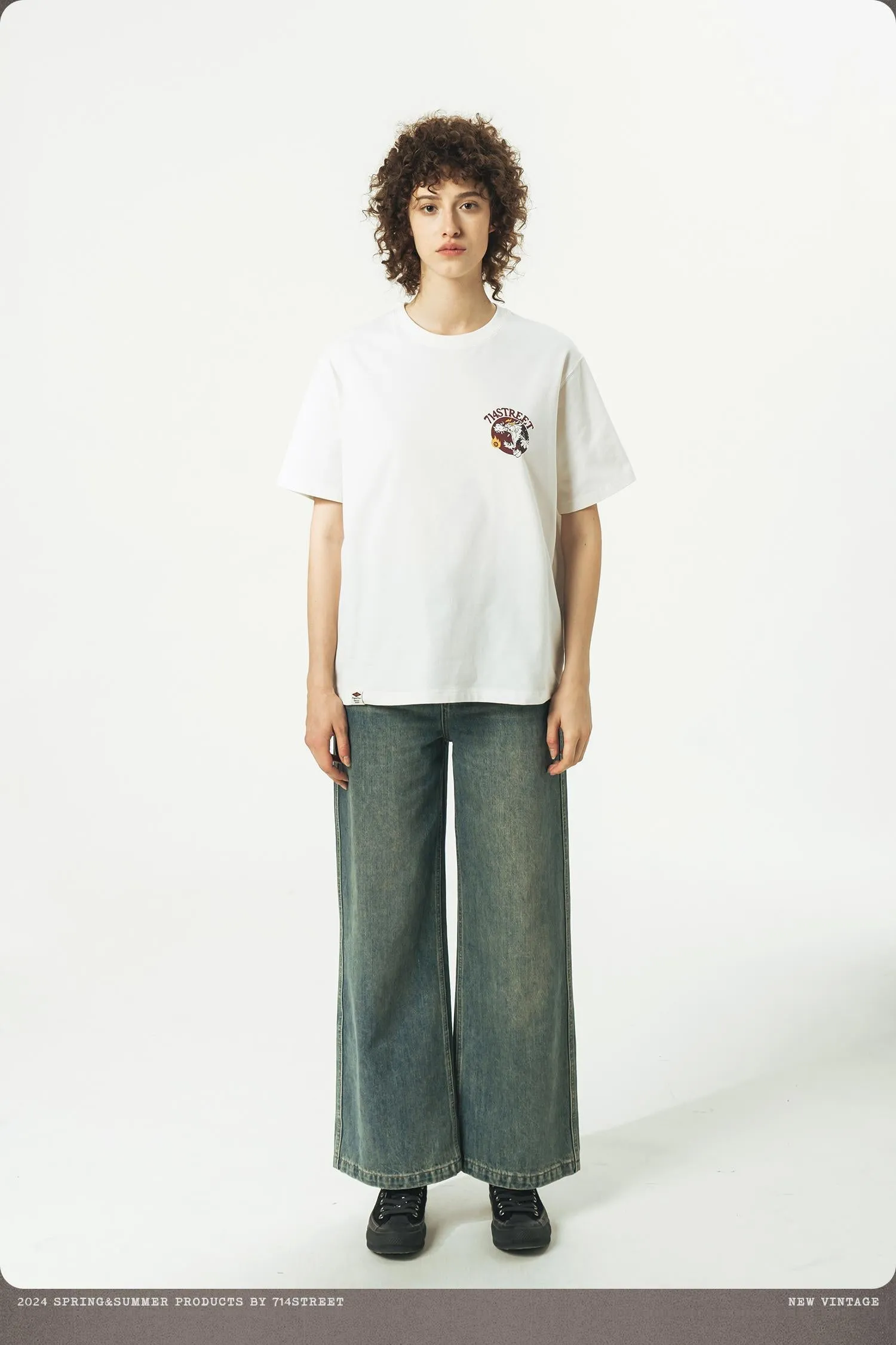 714STREET バックプリントドラゴンT 714ST035