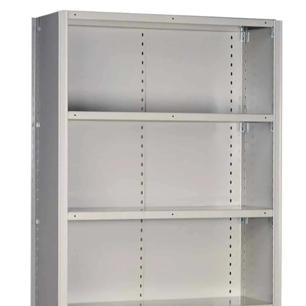 8000 Series Closed Steel Shelving with 5 Shelves - 22 Gauge - Medium-Duty