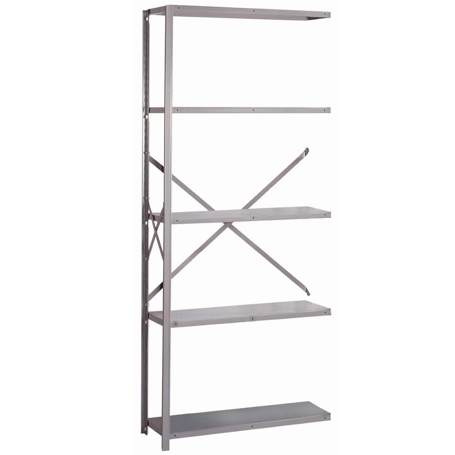 8000 Series Open Steel Shelving with 5 Shelves - 22 Gauge - Medium-Duty