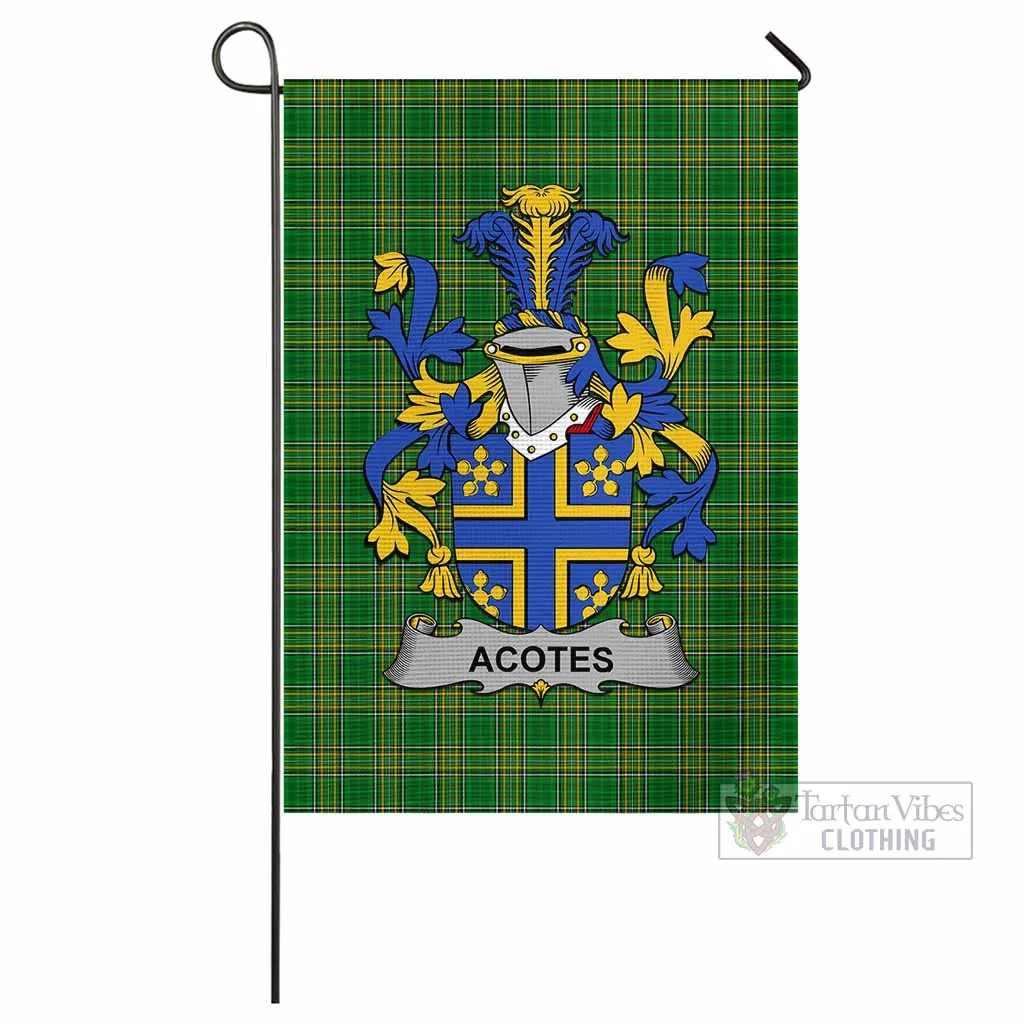 Acotes Irish Clan Flag with Coat of Arms