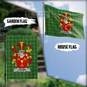 Adams Irish Clan Flag with Coat of Arms