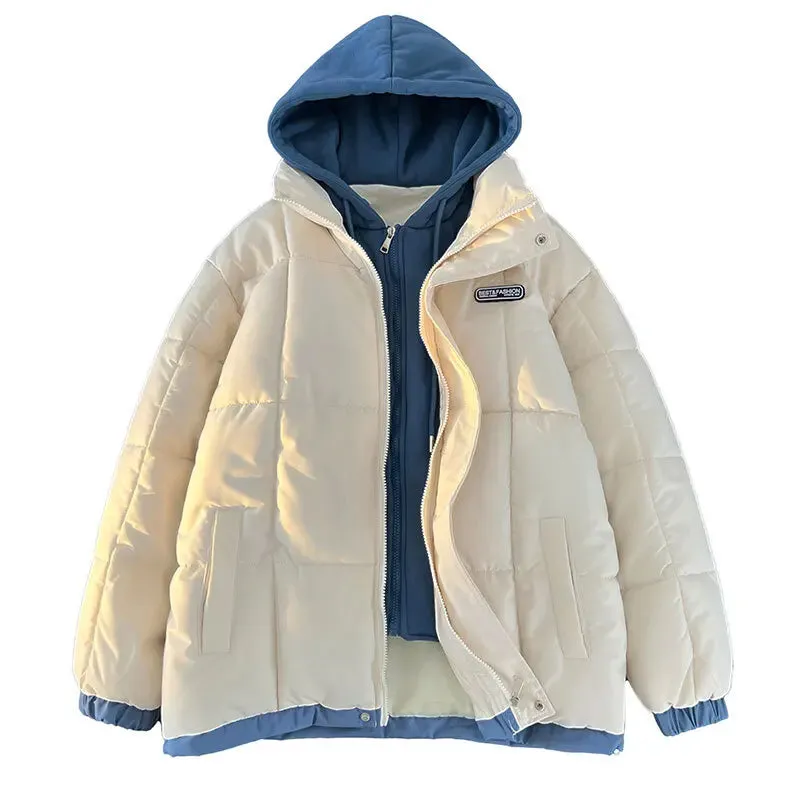 Aidase Winter Jacket Men Warm Fashion Thicken Jackets Men Streetwear Korean Loose Short Coat Mens Thick Hooded Jacket Male Clothes