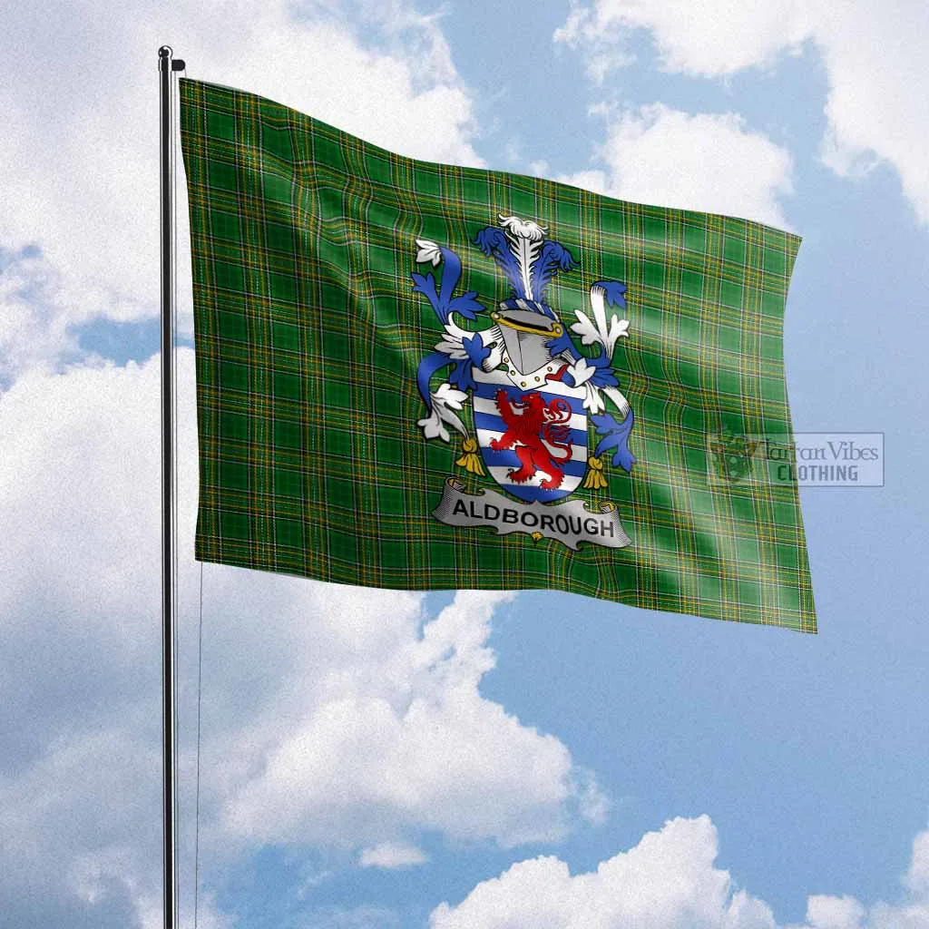 Aldborough Irish Clan Flag with Coat of Arms