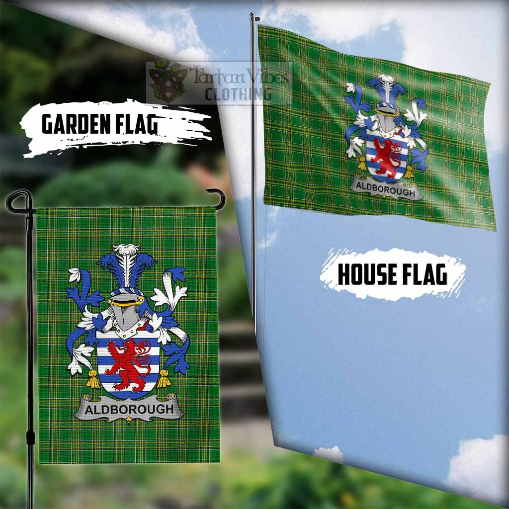 Aldborough Irish Clan Flag with Coat of Arms