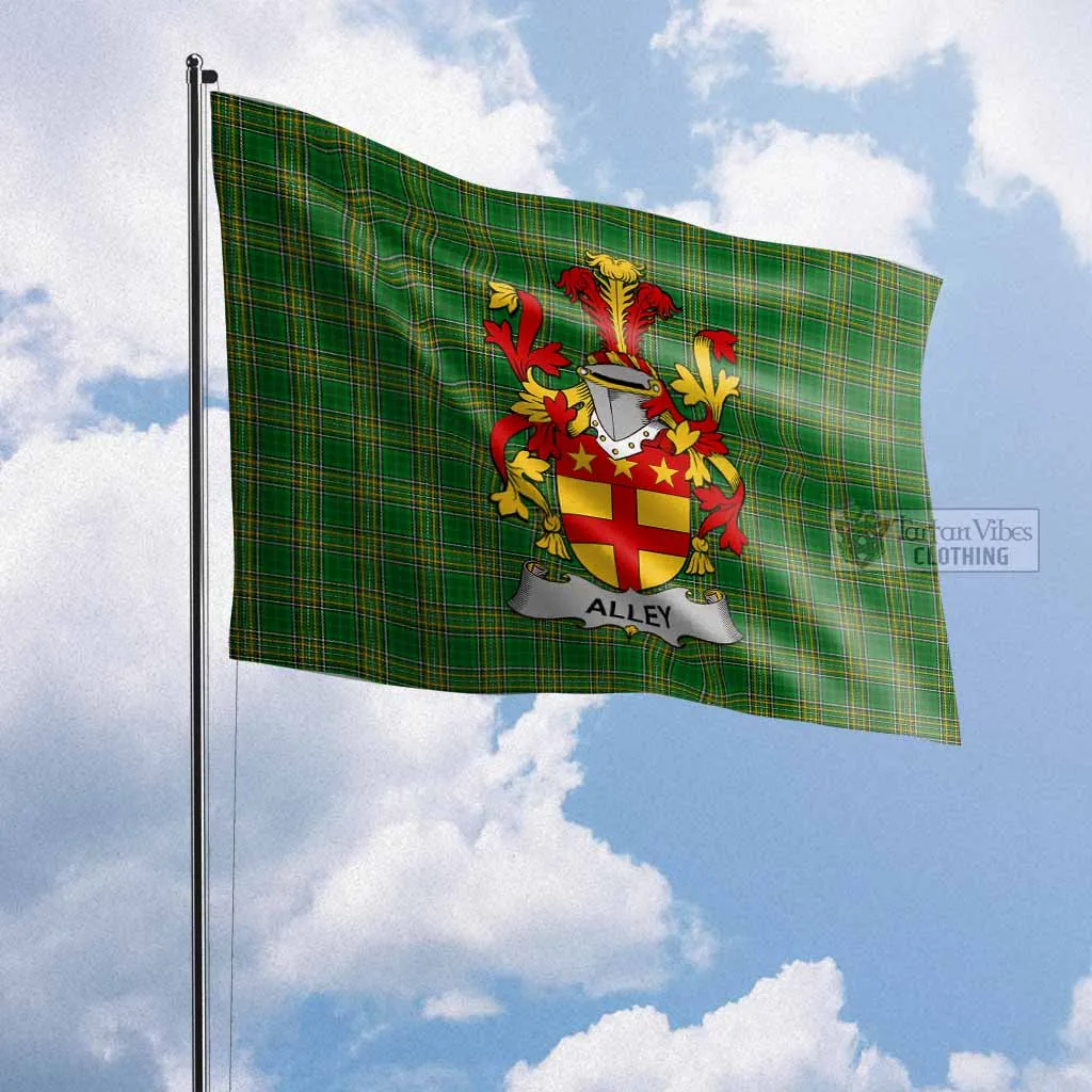 Alley Irish Clan Flag with Coat of Arms
