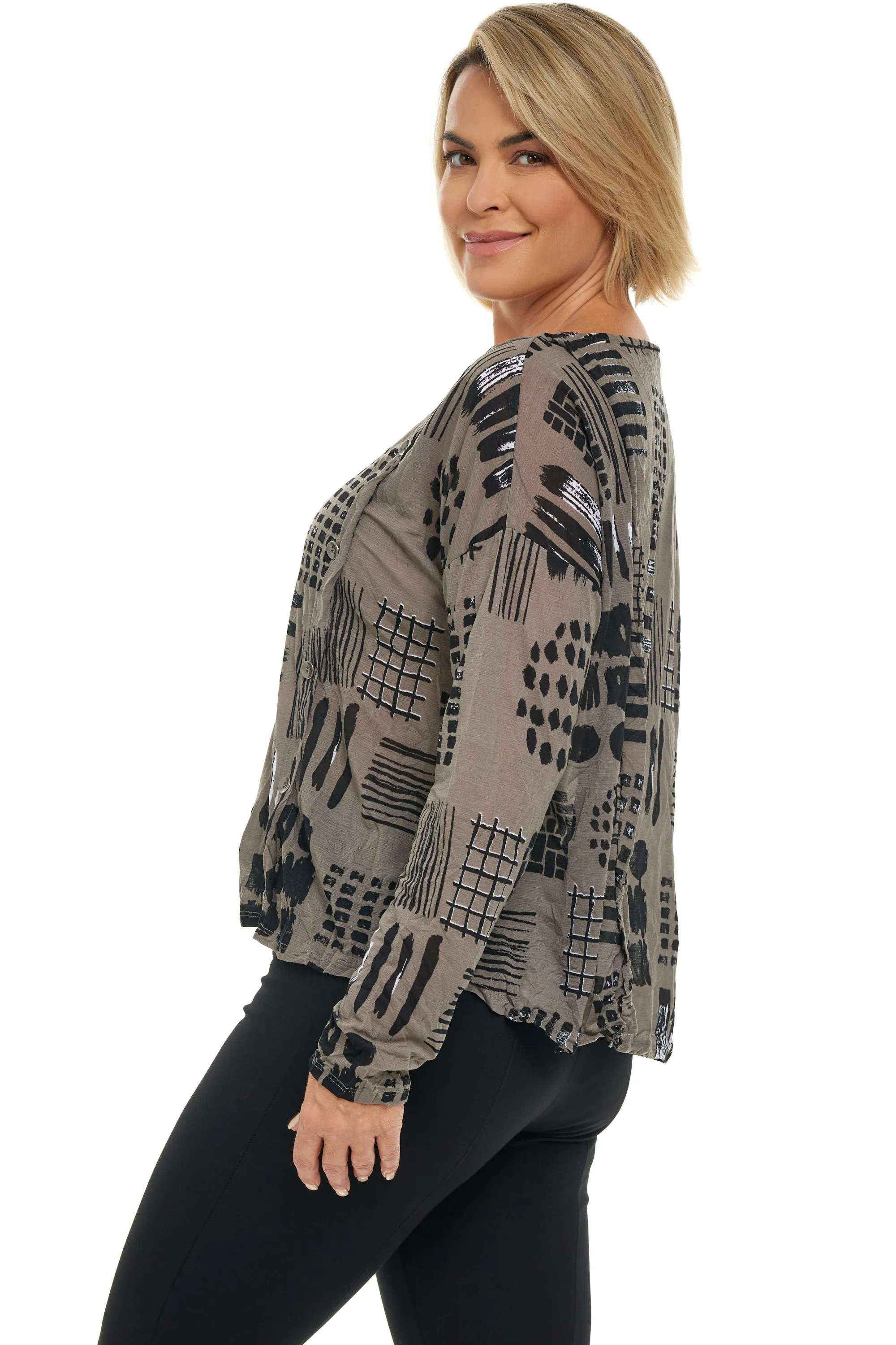 Allie Crinkle Mesh Top