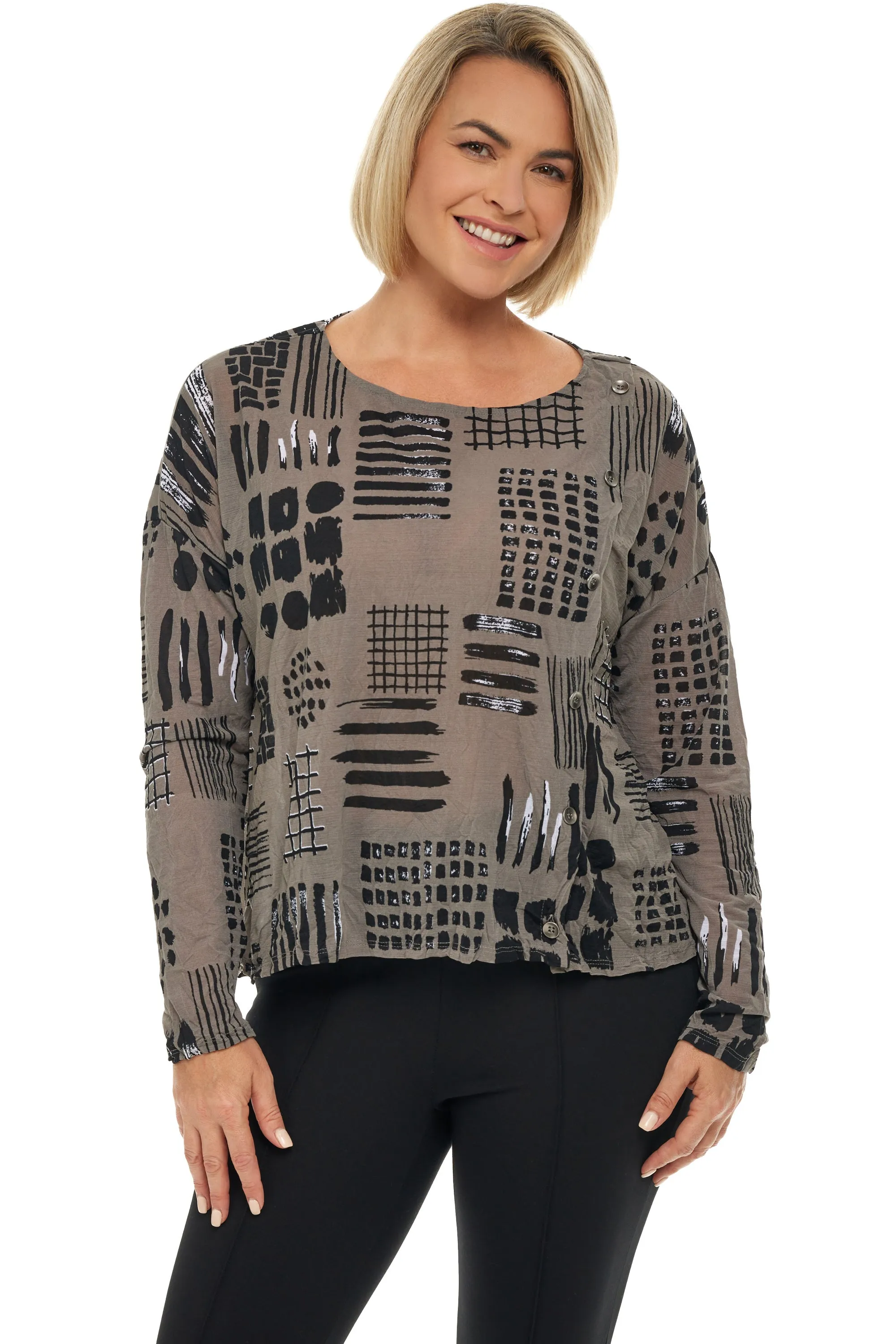Allie Crinkle Mesh Top