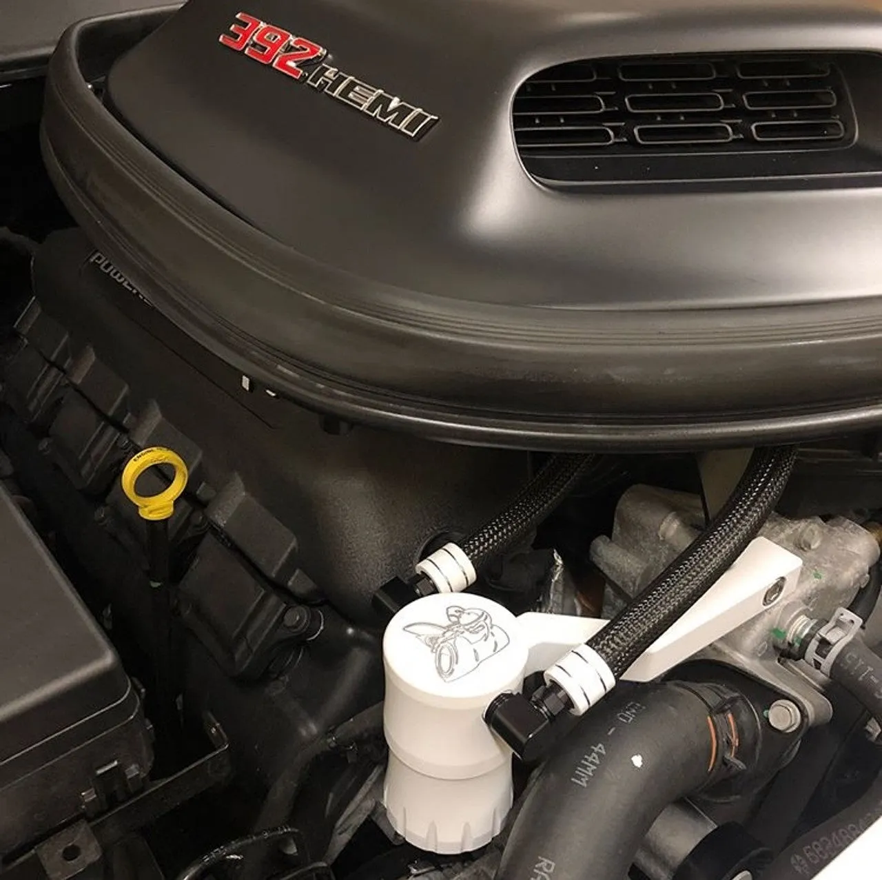 American Brother Designs Oil Catch Can: Chrysler / Dodge / Jeep V8 Hemi 2005 - 2024