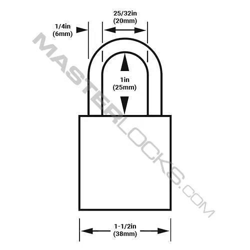 American Lock A1165PC Powder Coated Dual Colored Aluminum Padlock