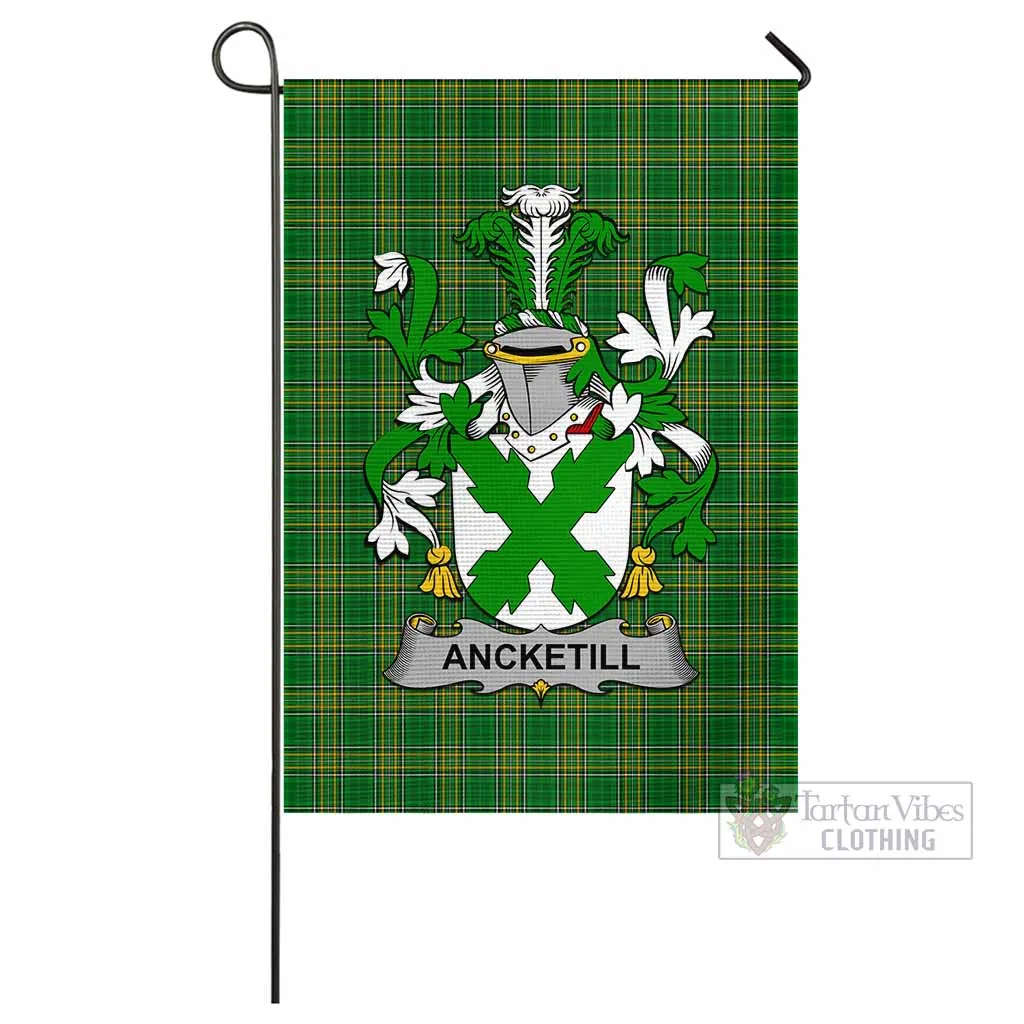 Ancketill Irish Clan Flag with Coat of Arms