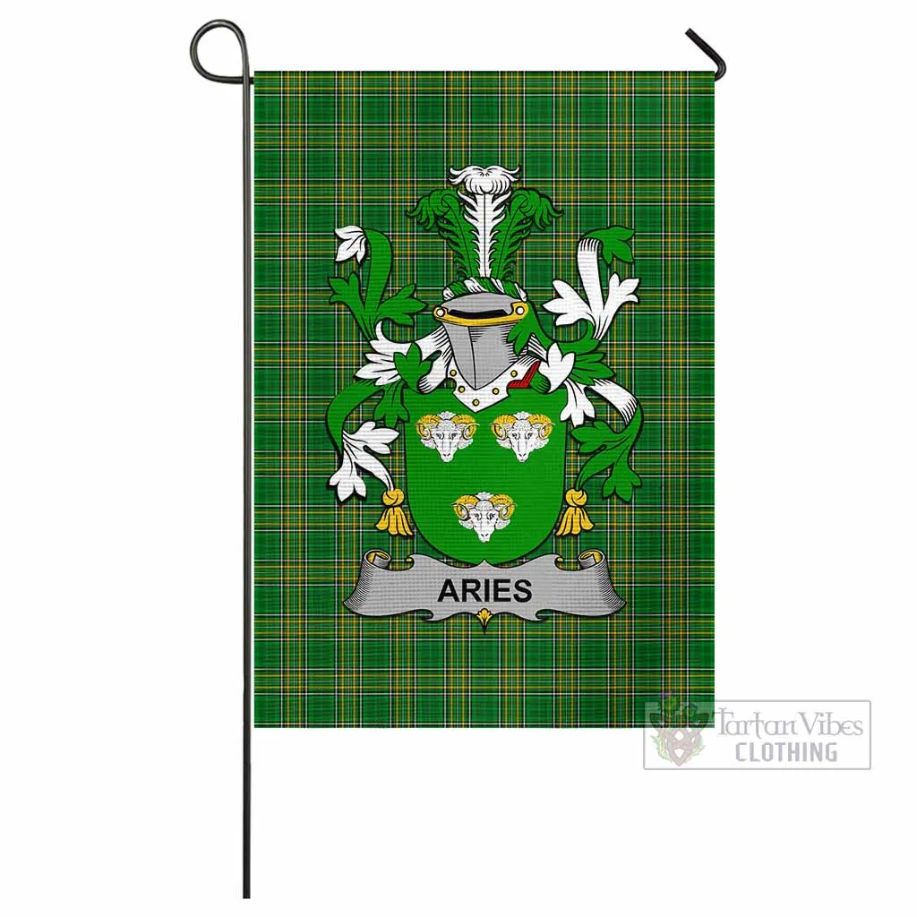Aries Irish Clan Flag with Coat of Arms