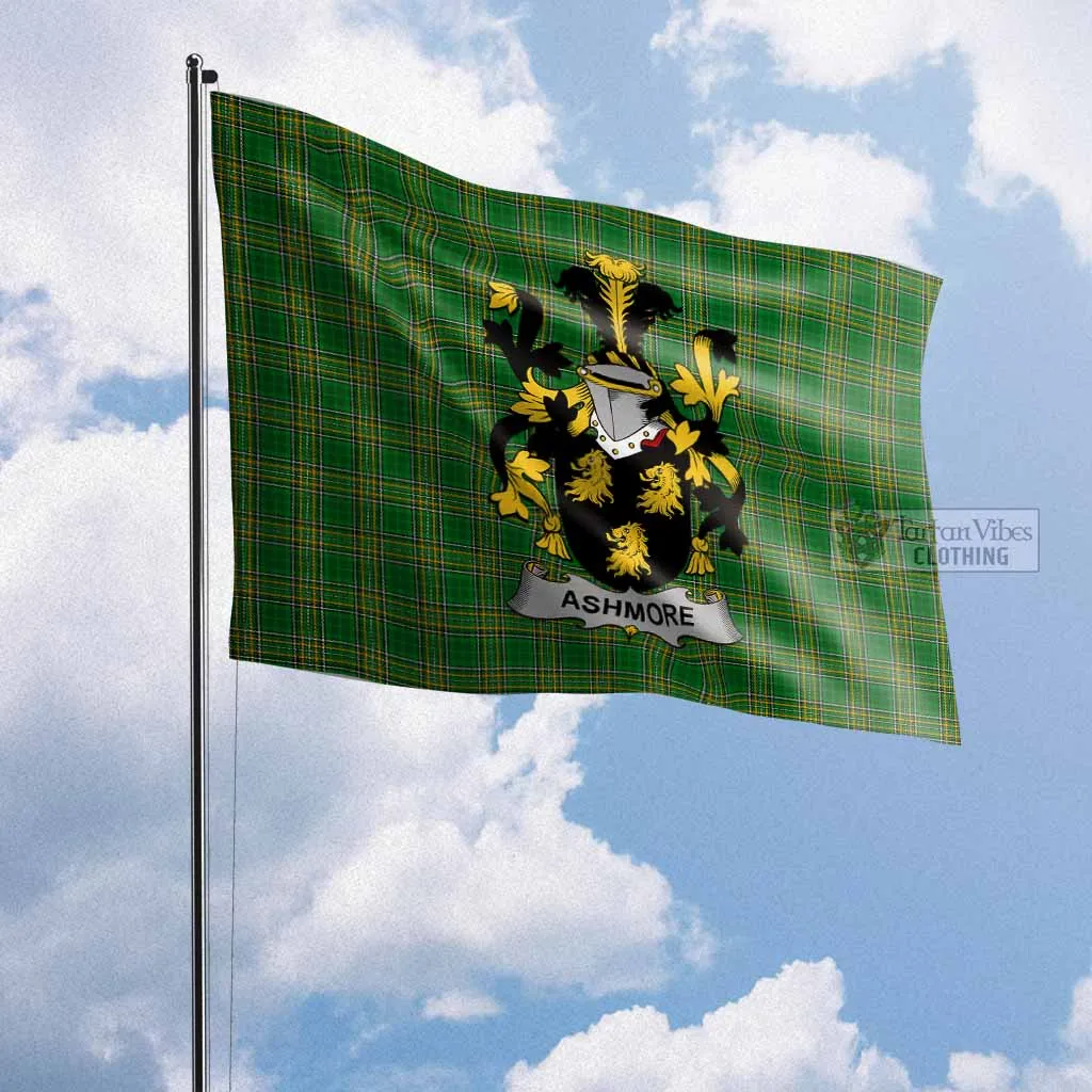 Ashmore Irish Clan Flag with Coat of Arms