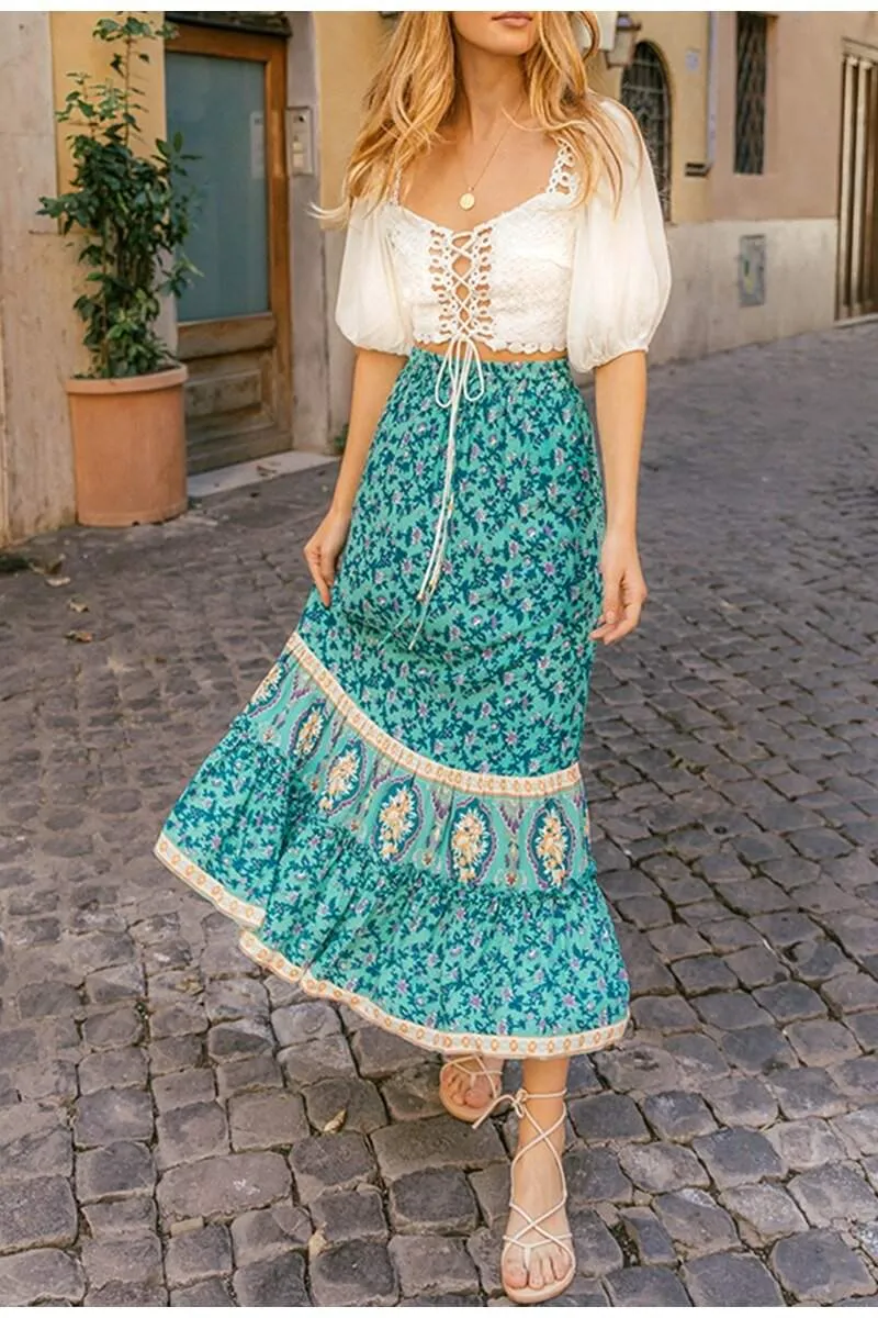 Atia Turquoise Skirt