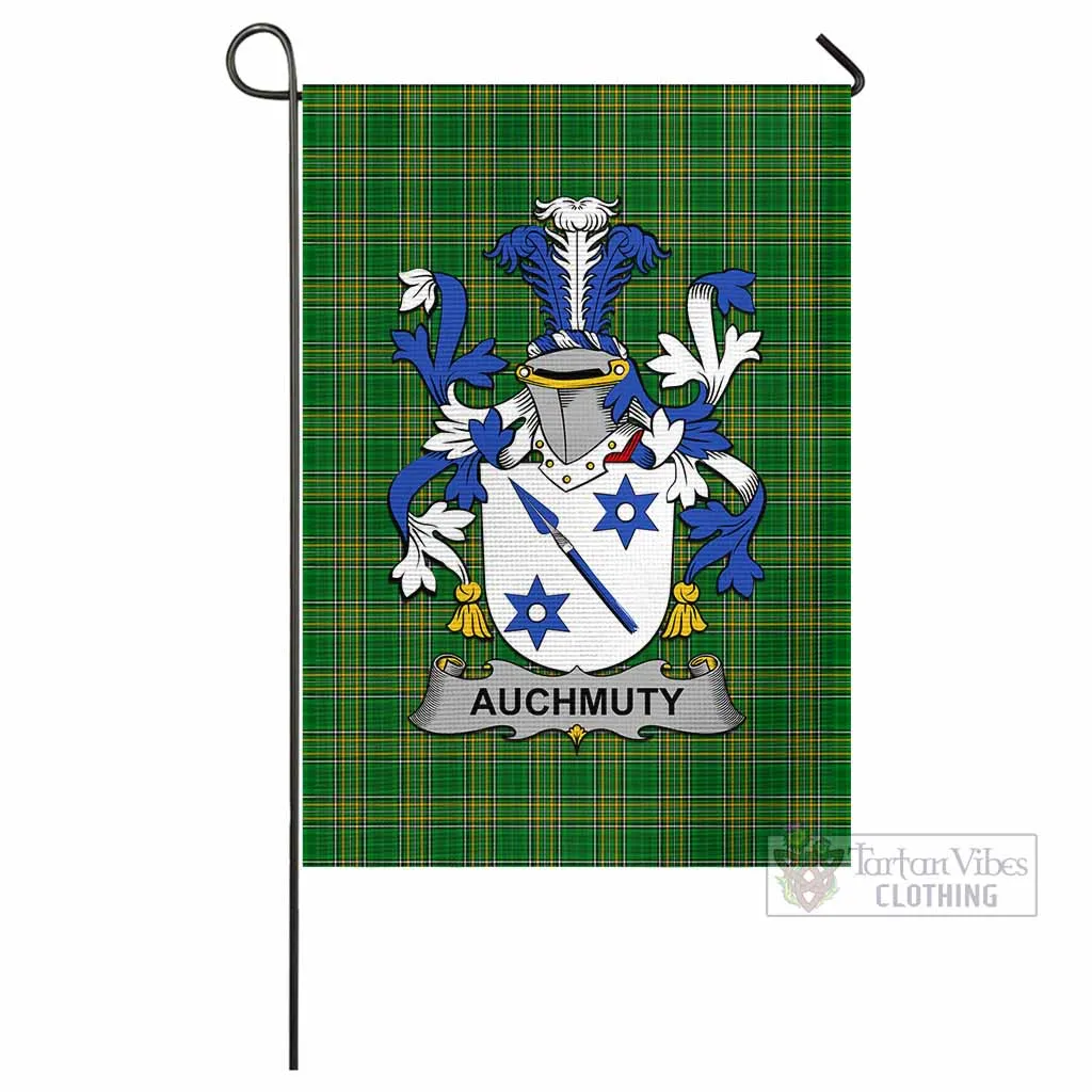 Auchmuty Irish Clan Flag with Coat of Arms