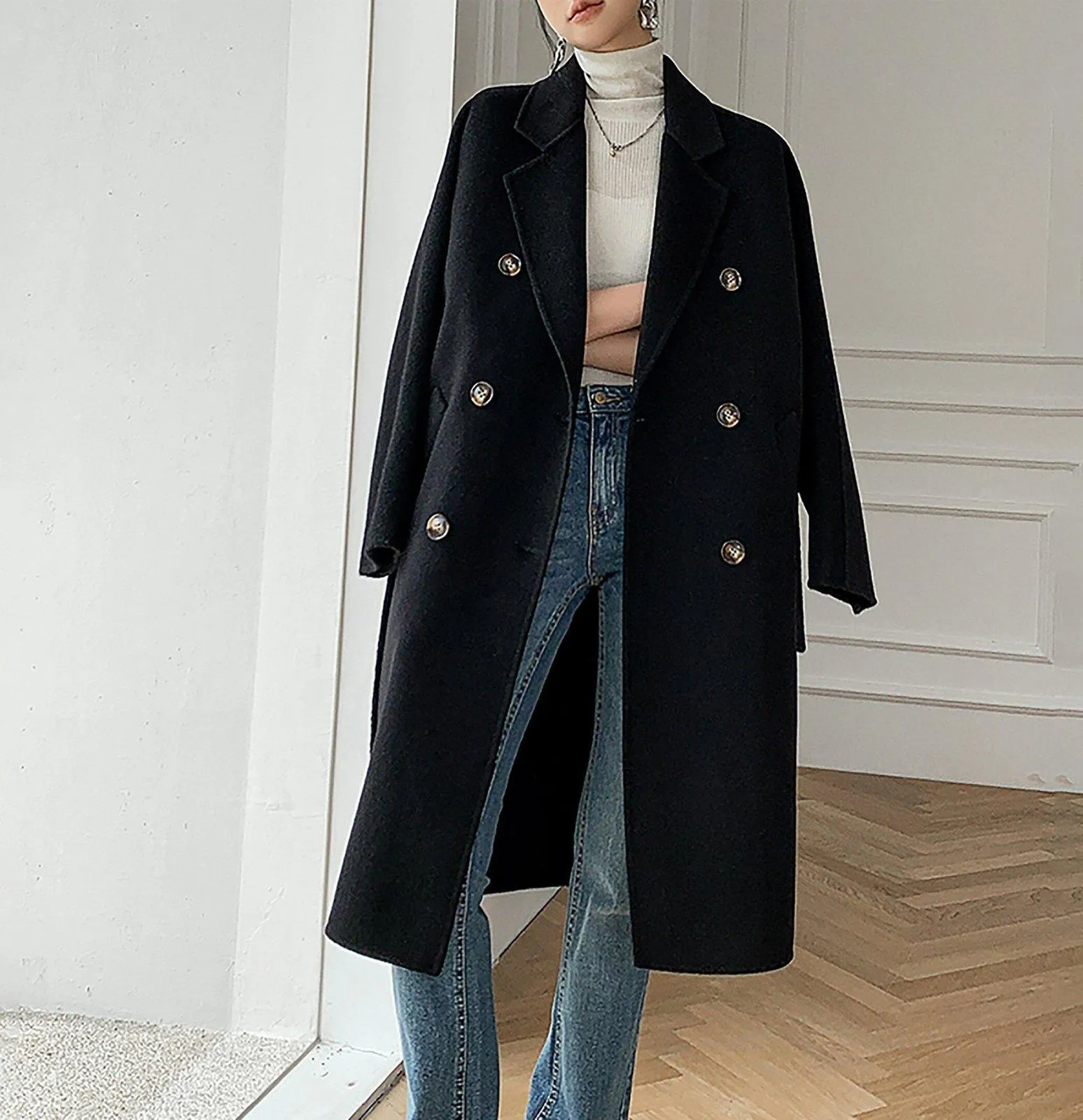 Audrey Double Breasted Wool Coat