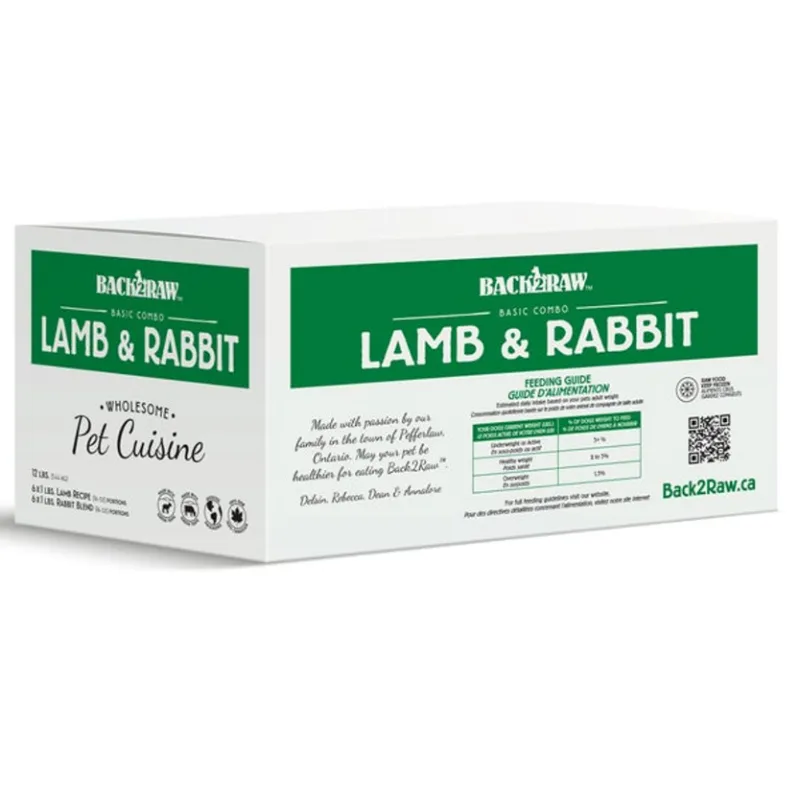Back2Raw Basic Lamb & Rabbit Blend 12lbs
