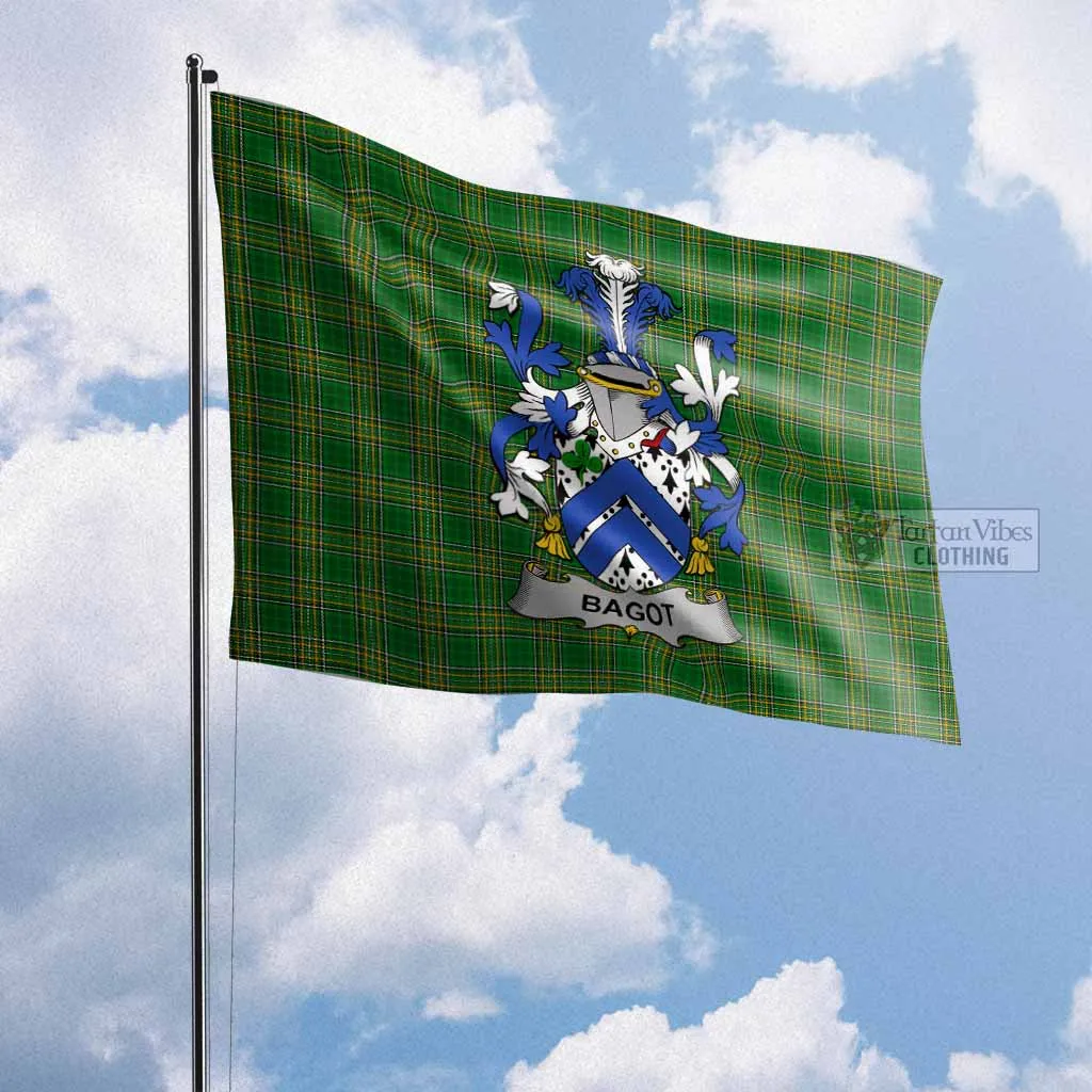 Bagot Irish Clan Flag with Coat of Arms