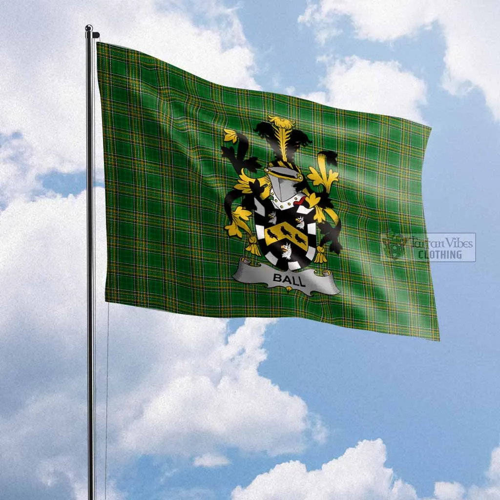 Ball Irish Clan Flag with Coat of Arms