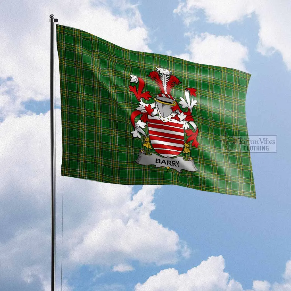 Barry Irish Clan Flag with Coat of Arms