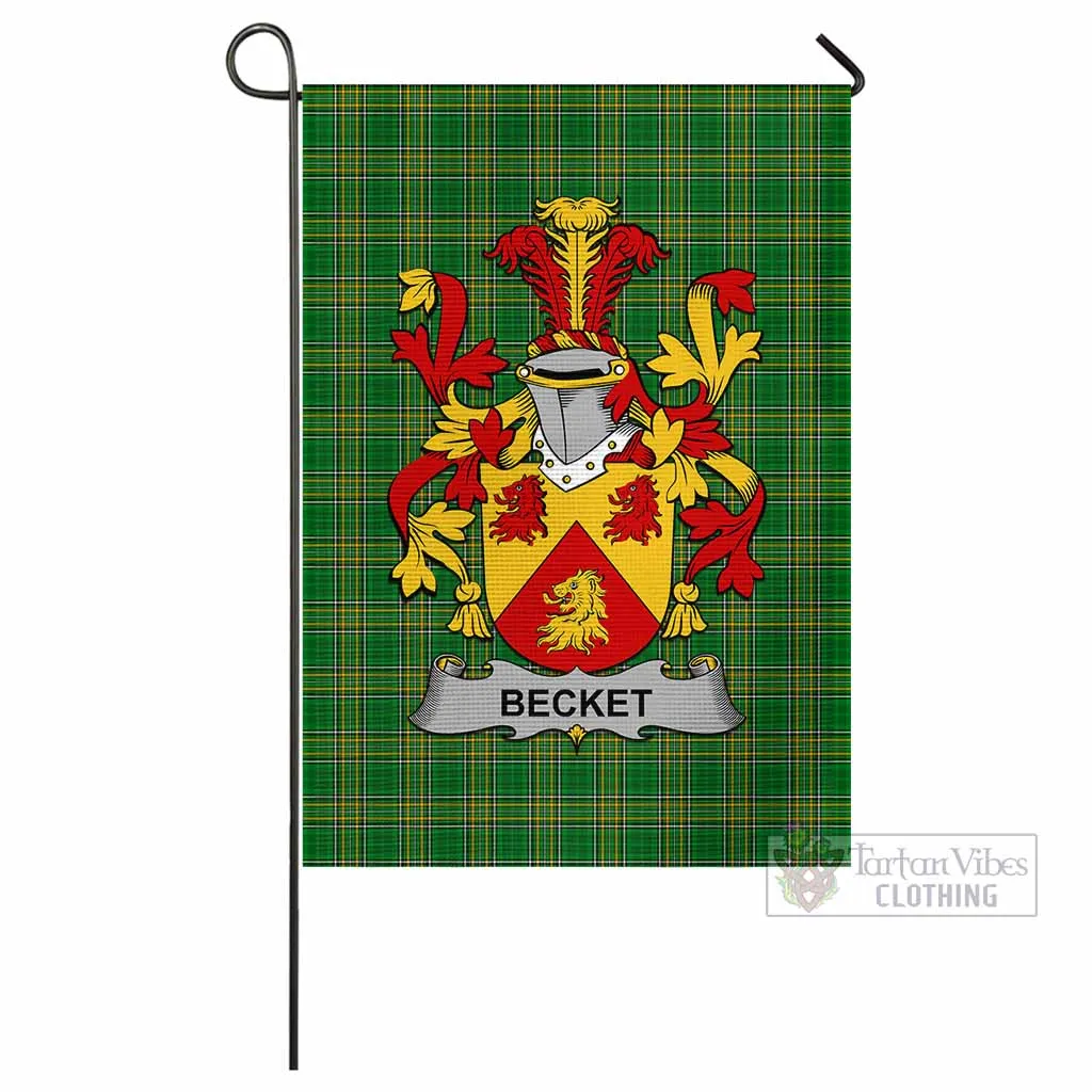 Becket Irish Clan Flag with Coat of Arms