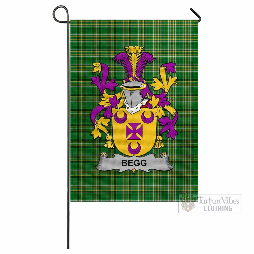 Begg Irish Clan Flag with Coat of Arms