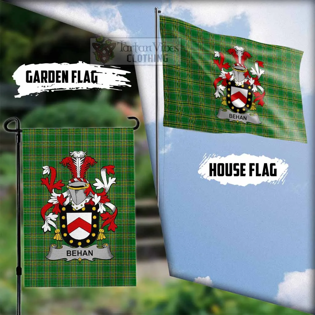 Behan Irish Clan Flag with Coat of Arms