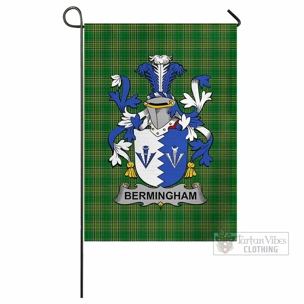 Bermingham Irish Clan Flag with Coat of Arms