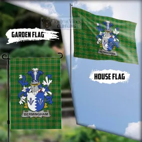 Bermingham Irish Clan Flag with Coat of Arms