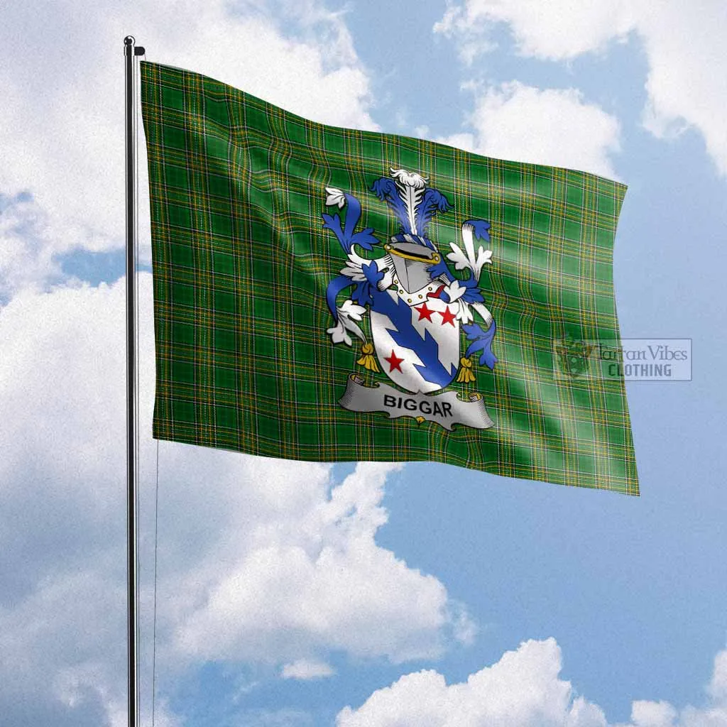 Biggar Irish Clan Flag with Coat of Arms