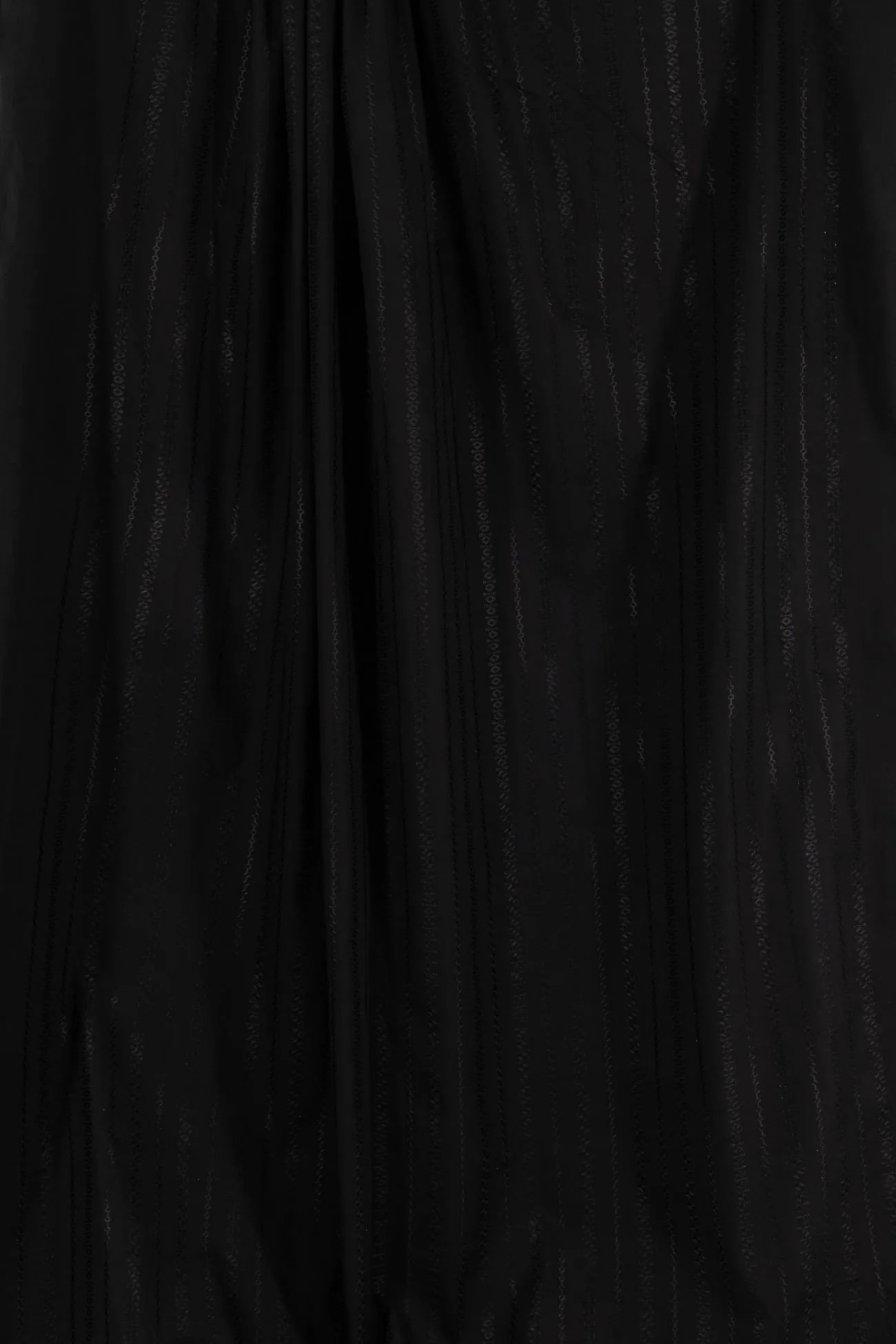 Black Garlands Embroidered Stretch Cotton Woven