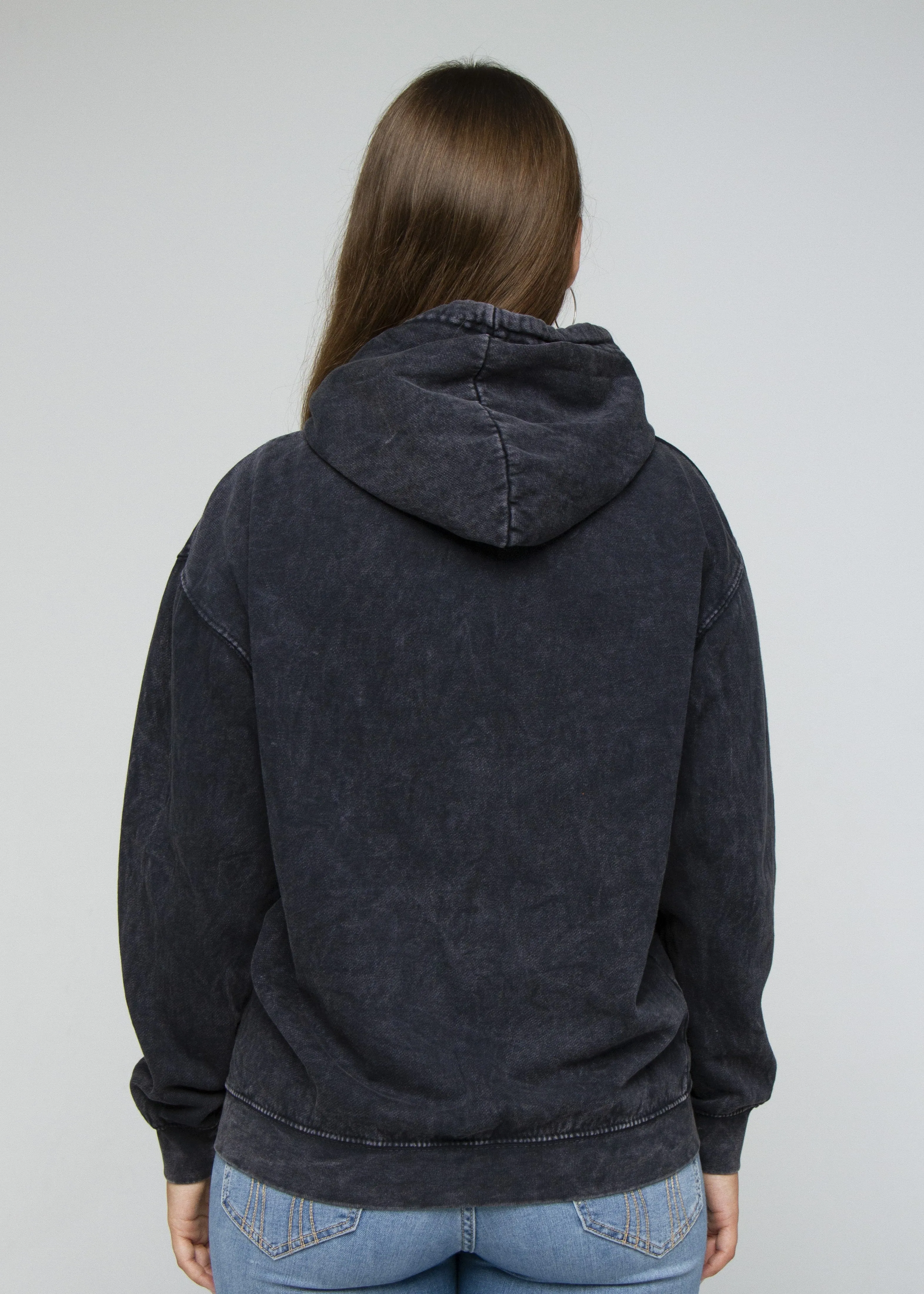 Black Mineral Wash Hoodie