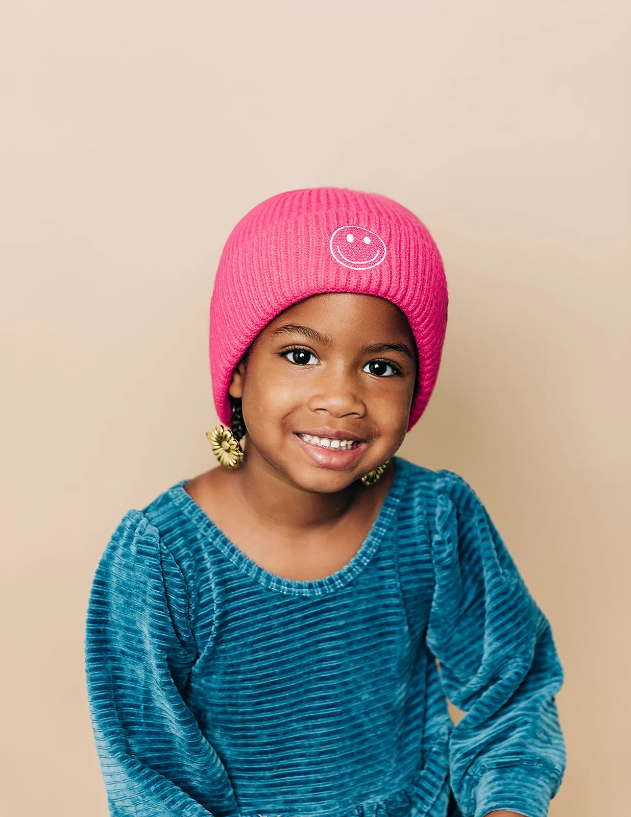 Blush Smiley Beanie