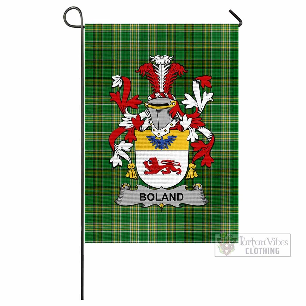 Boland Irish Clan Flag with Coat of Arms