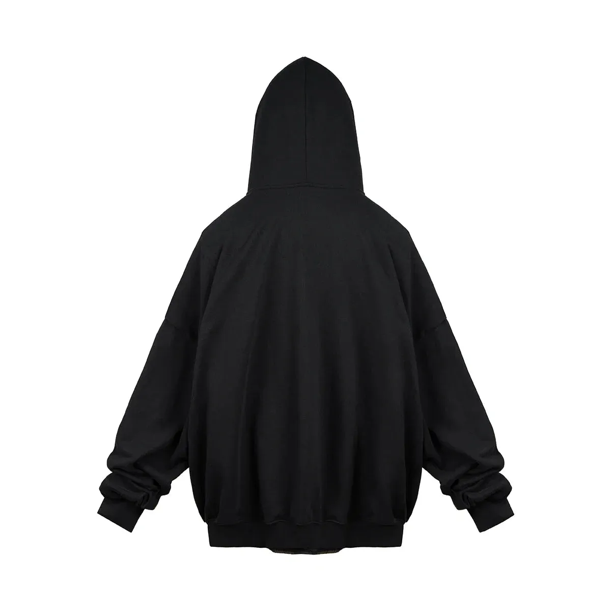 Bonsir Streetwear Contrast Color Fake Two Pieces Shirts Jacket for Men and Women Patchwork Loose Casual Windbreaker Hooded Coat