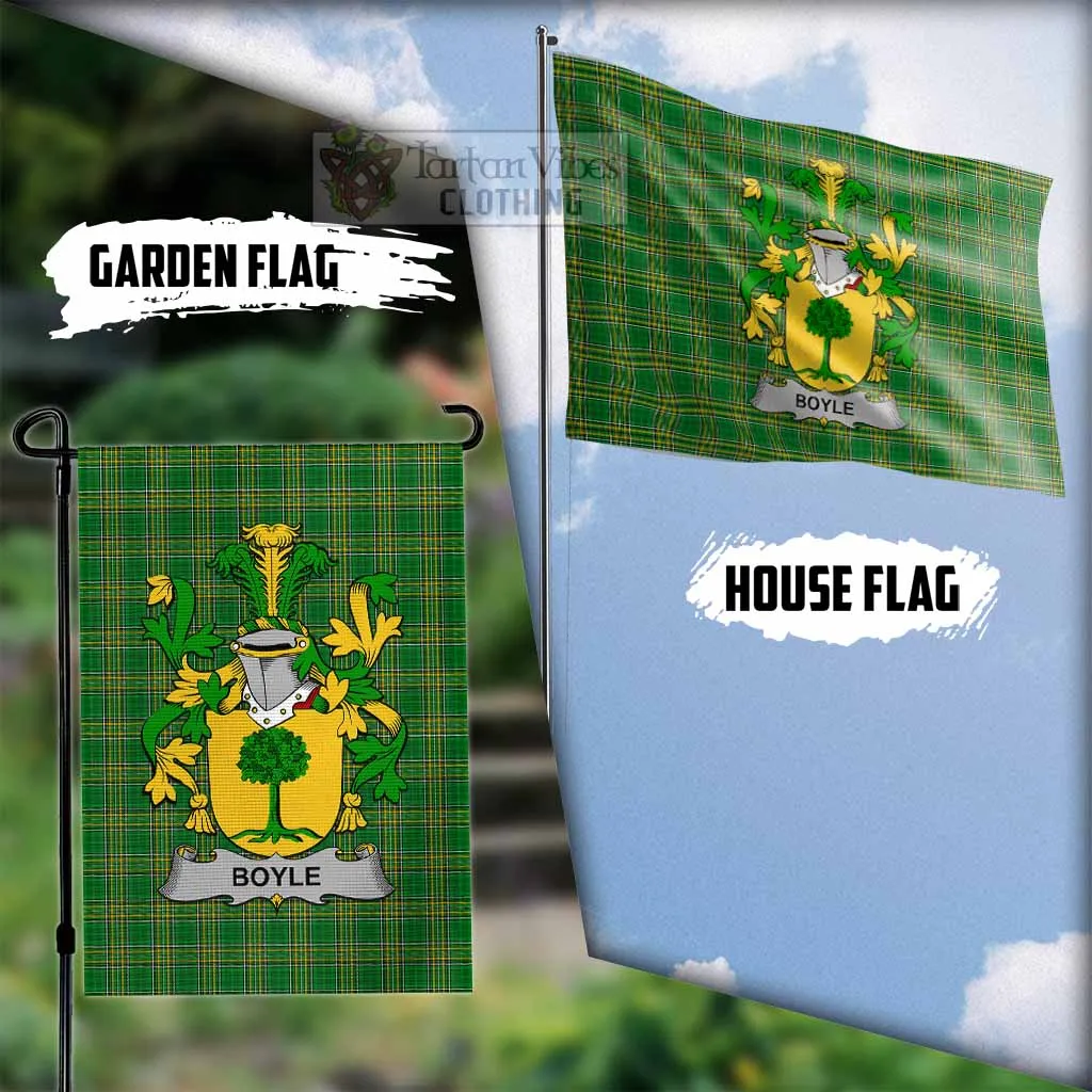 Boyle Irish Clan Flag with Coat of Arms