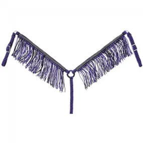 Braided Cord Breastcollar with Crystal Accents and Fringe 41-500