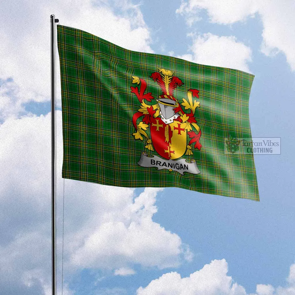 Branigan Irish Clan Flag with Coat of Arms