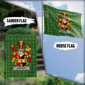 Broder Irish Clan Flag with Coat of Arms