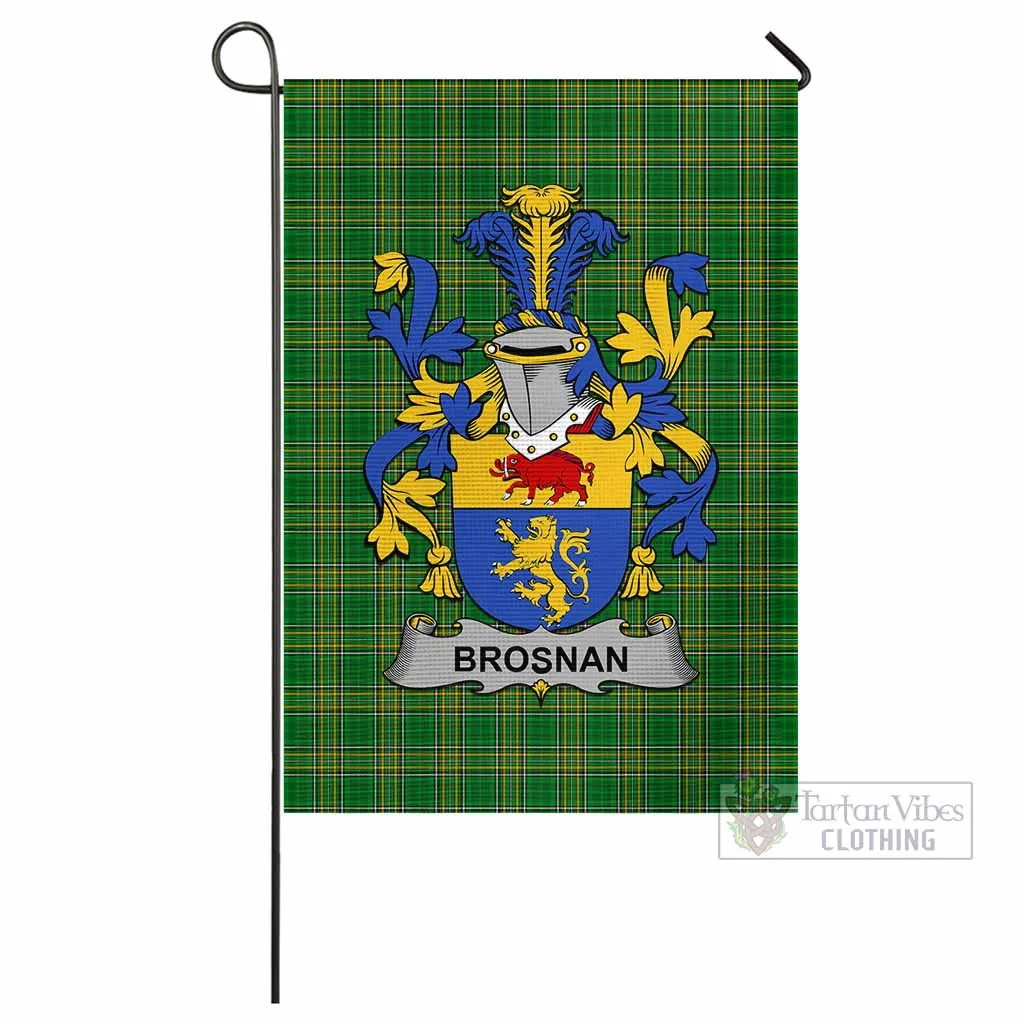 Brosnan Irish Clan Flag with Coat of Arms