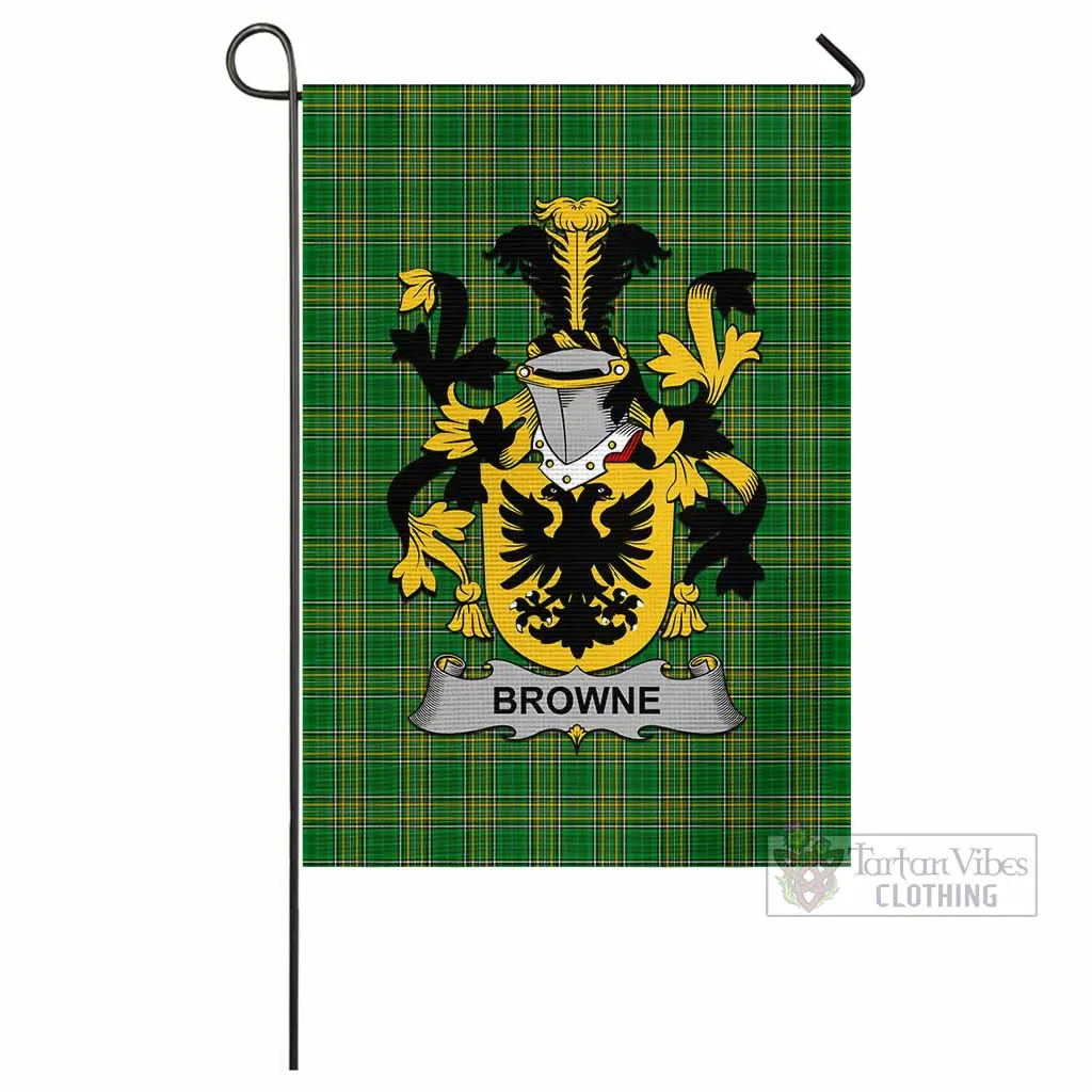 Browne Irish Clan Flag with Coat of Arms