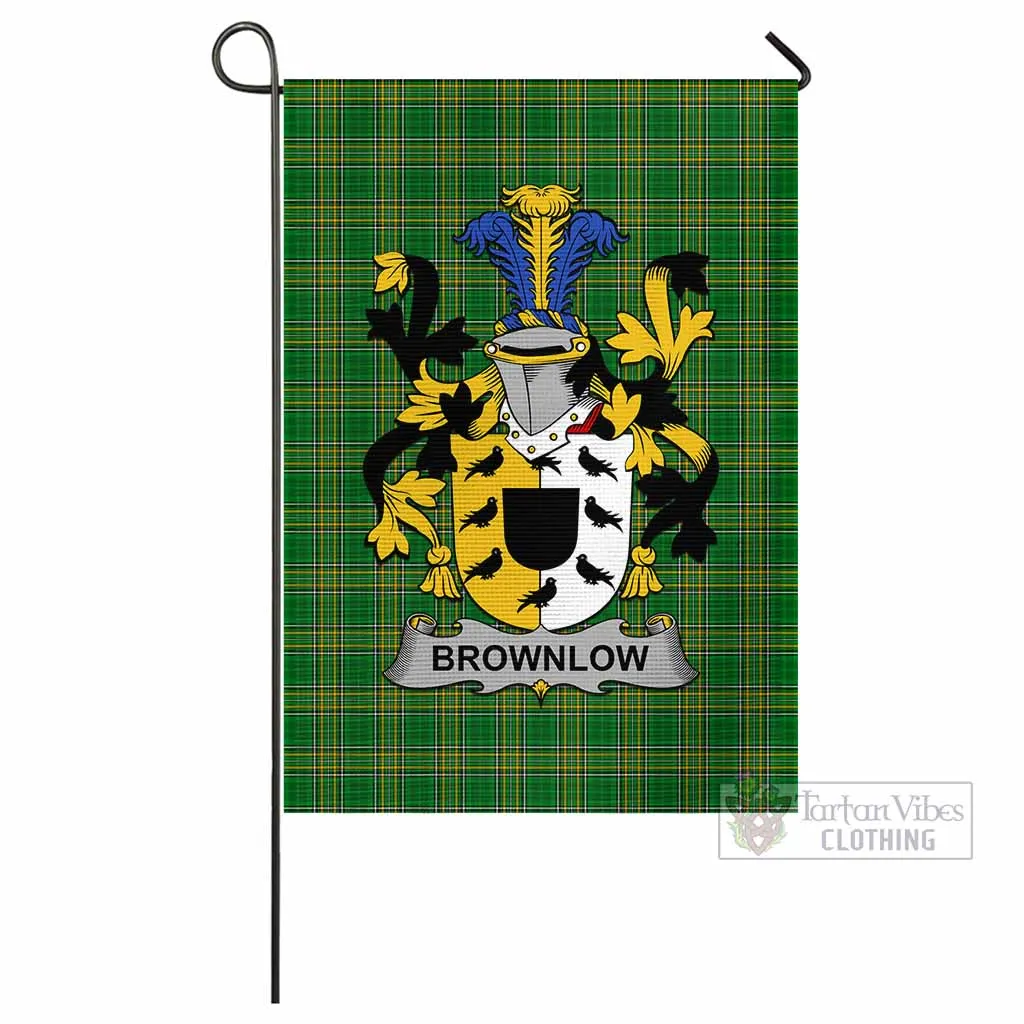 Brownlow Irish Clan Flag with Coat of Arms