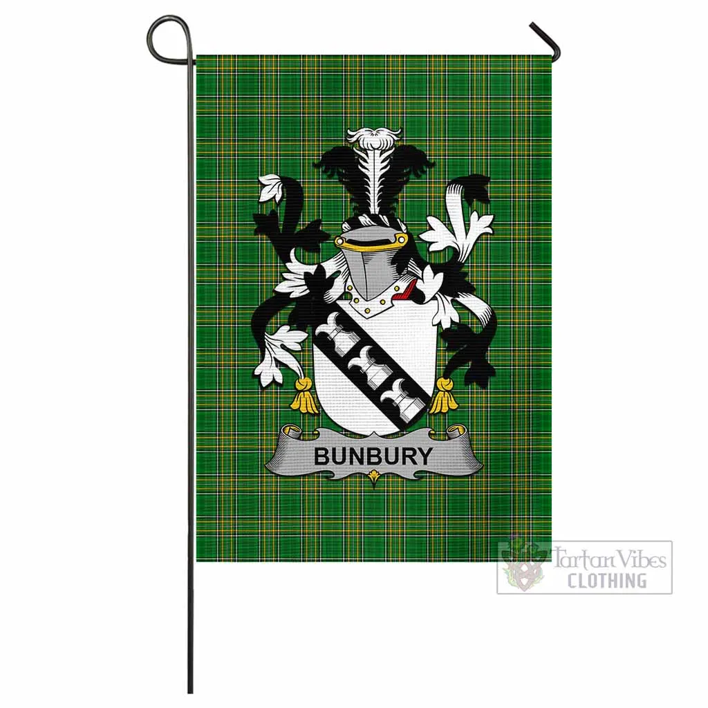 Bunbury Irish Clan Flag with Coat of Arms