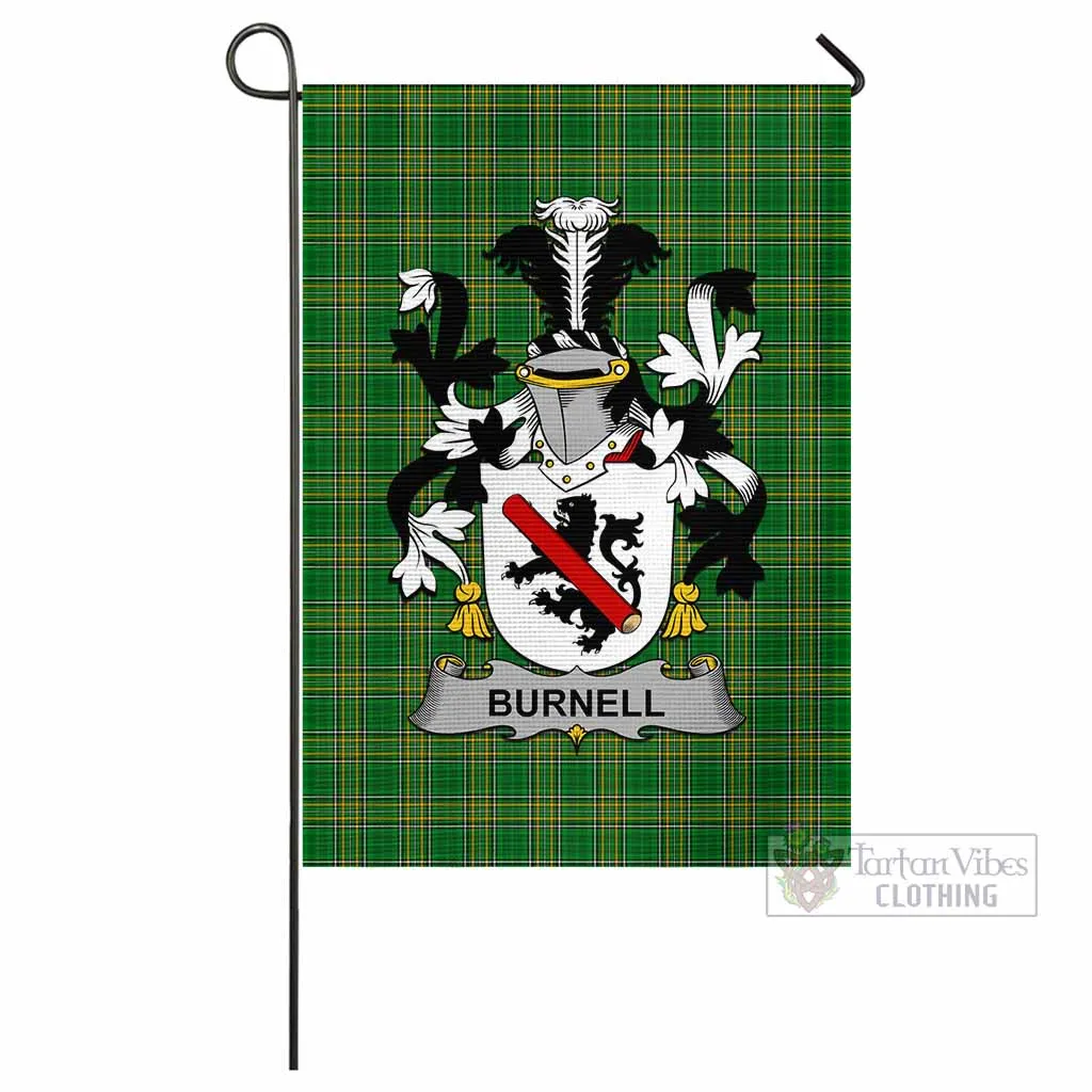 Burnell Irish Clan Flag with Coat of Arms