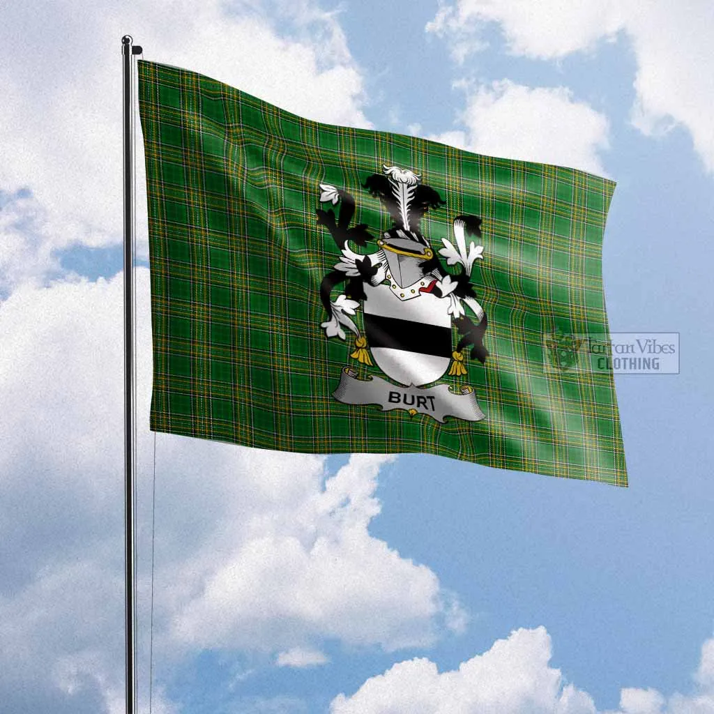 Burt Irish Clan Flag with Coat of Arms