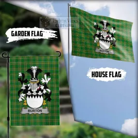 Burton Irish Clan Flag with Coat of Arms