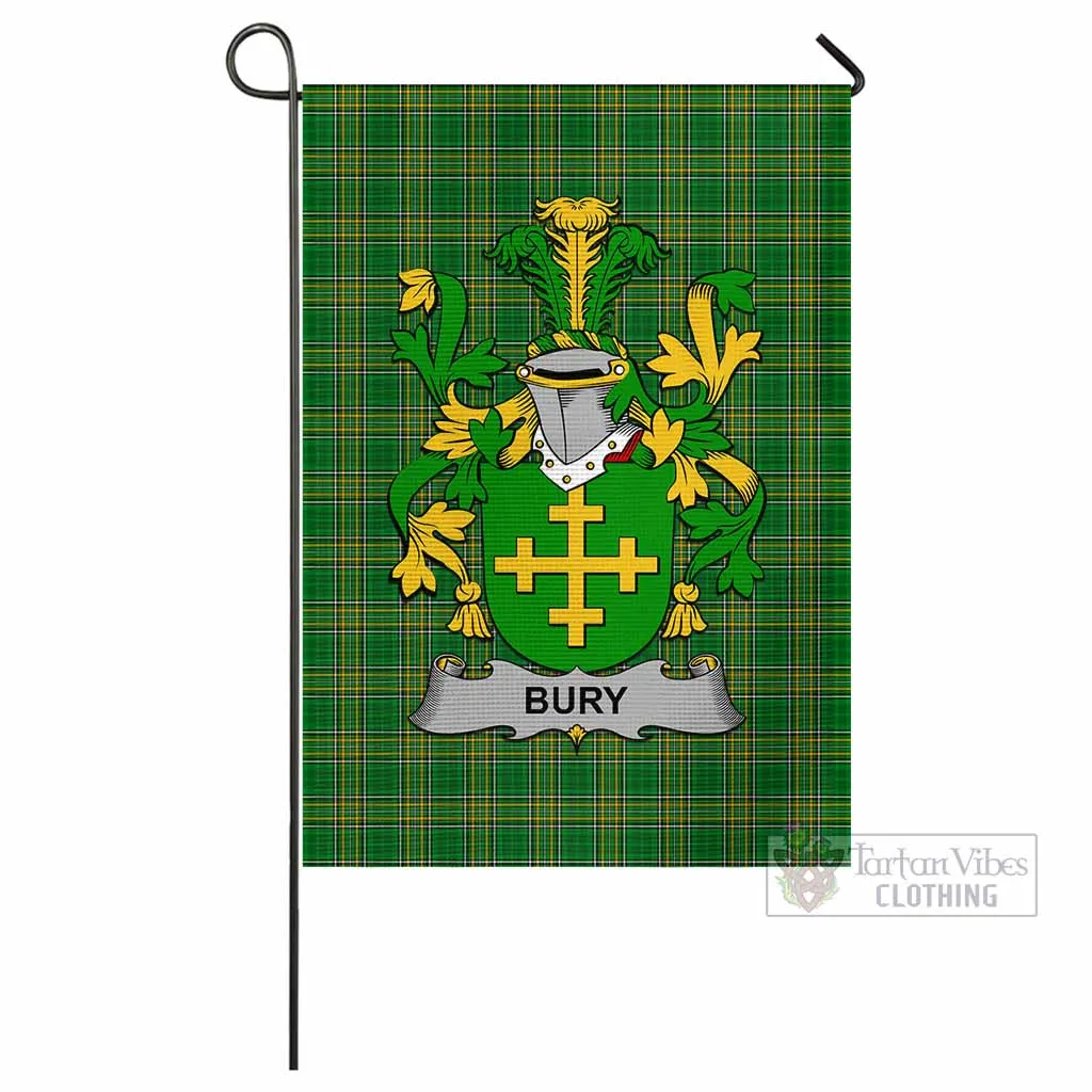 Bury Irish Clan Flag with Coat of Arms