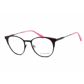 Calvin Klein Jeans Men's Eyeglasses - Black/Bright Rose Metal Round | CKJ21208 081